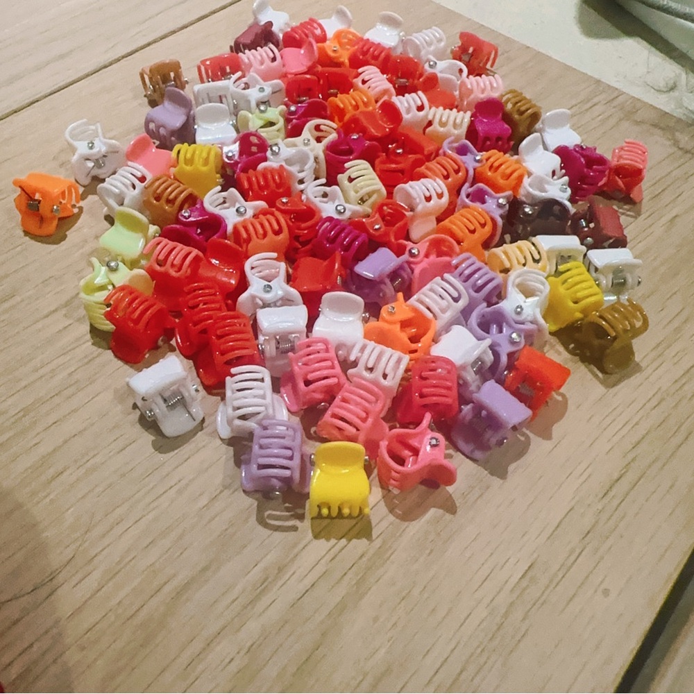 Colorful Hair Claw Clips Set of 100